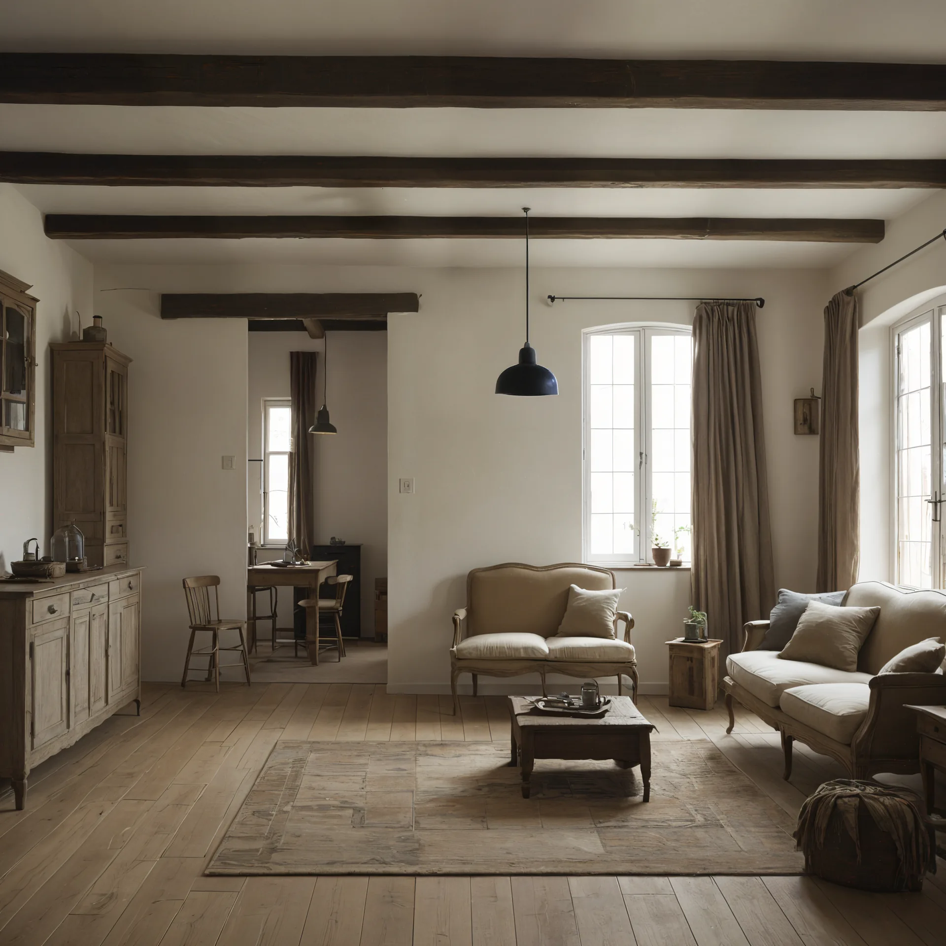 開放的なリビングダイニング